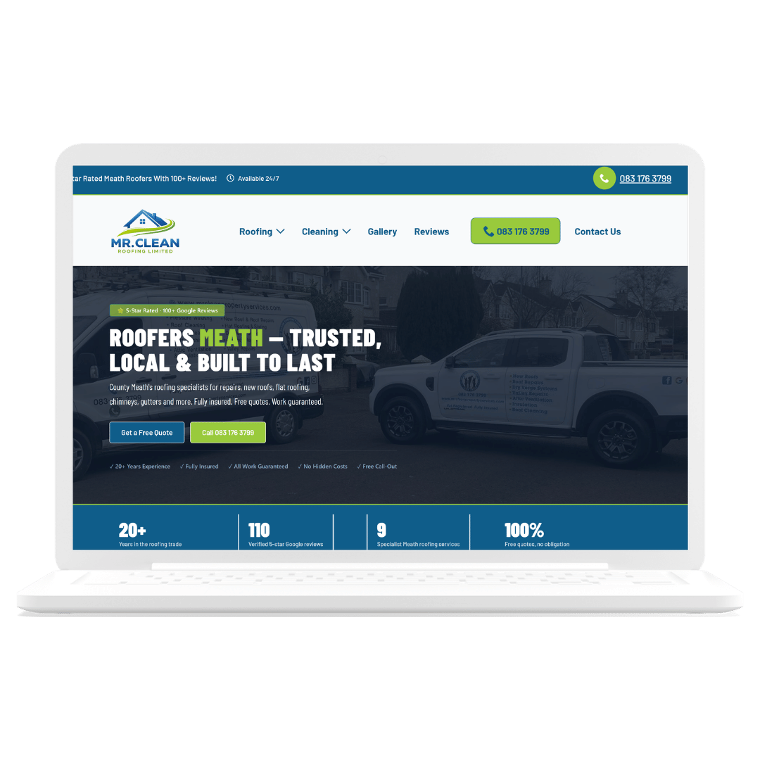 Mr Clean Roofing Website
